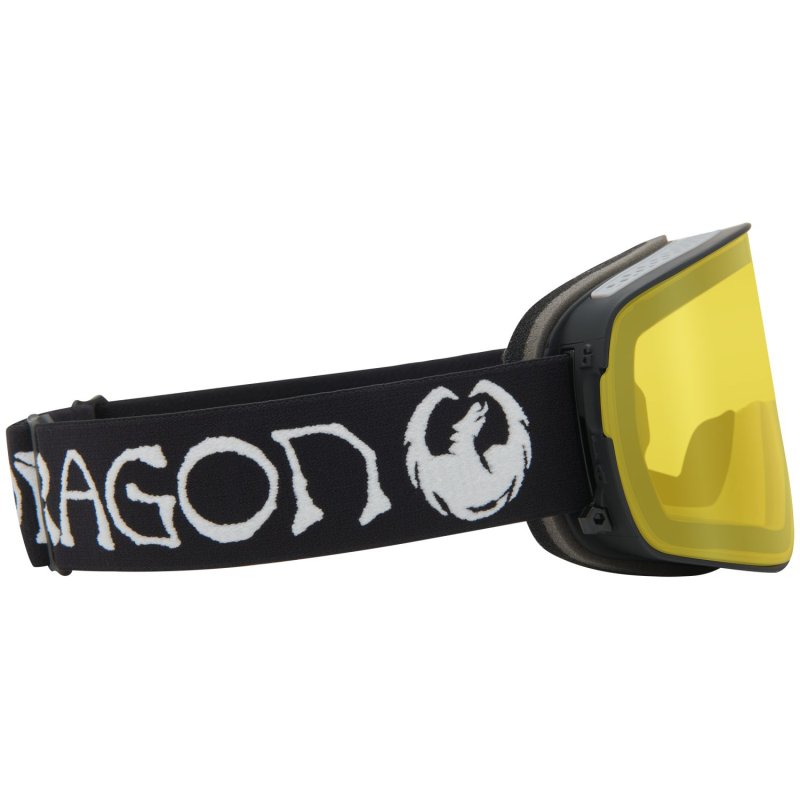 GOGLE DRAGON NFX2 CLASSIC BLACK, LLPHYELLOW