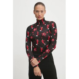 GOLF DAMSKI NEWLAND KENDRA, CZARNY/CZERWONY, XS