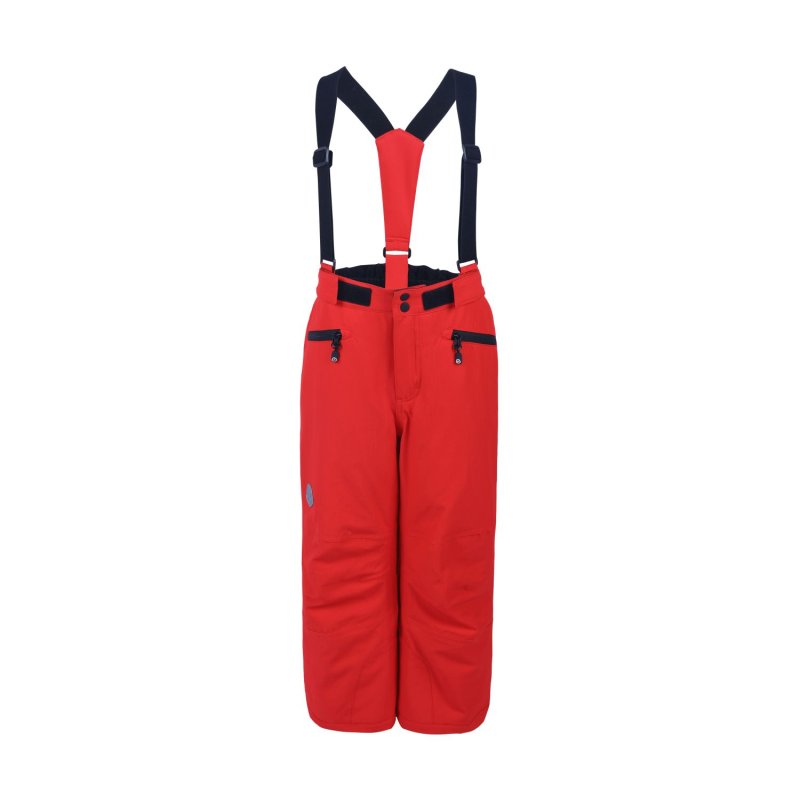 SPODNIE COLOR KIDS SKI PANTS W. POCKETS, RED,