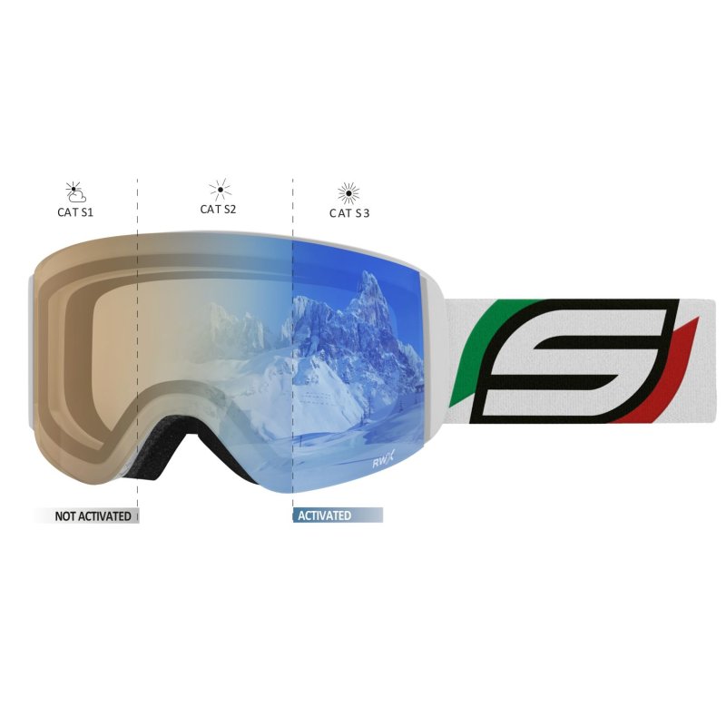 GOGLE SALICE 107 WHITE ITALY DA RWX, S1-S3