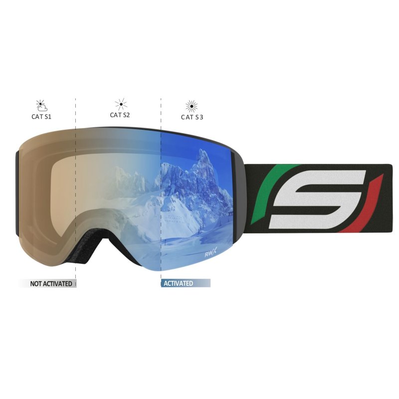 GOGLE SALICE 107 BLACK ITALY DA RWX, S1-S3